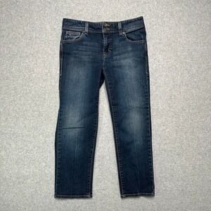 Tommy Hilfiger Spirit Crop Jeans Womens 6 Dark Wash Stretch Denim Blue Mid Rise